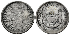 Ferdinand VI (1746-1759). 2 reales. 1754. Mexico. M. (Cal-295). Ag. 6,34 g. Toned. Almost VF. Est...60,00. 

Spanish description: Fernando VI (1746-...