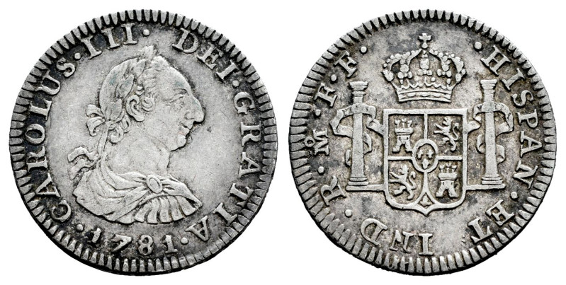 Charles III (1759-1788). 1 real. 1781. Mexico. FF. (Cal-436). Ag. 1,67 g. Choice...