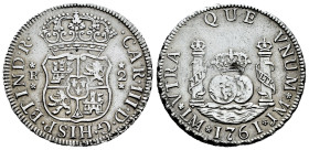 Charles III (1759-1788). 2 reales. 1761. Lima. JM. (Cal-571). Ag. 6,62 g. Hairlines. Slightly cleaned. Almost XF. Est...150,00. 

Spanish descriptio...