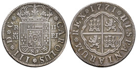Charles III (1759-1788). 2 reales. 1771. Madrid. PJ. (Cal-620). Ag. 5,62 g. Choice VF. Est...60,00. 

Spanish description: Carlos III (1759-1788). 2...