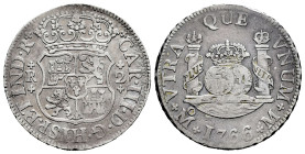 Charles III (1759-1788). 2 reales. 1766. Mexico. M. (Cal-650). Ag. 6,68 g. Flat edge. Removed from Jewelry. Choice VF. Est...60,00. 

Spanish descri...