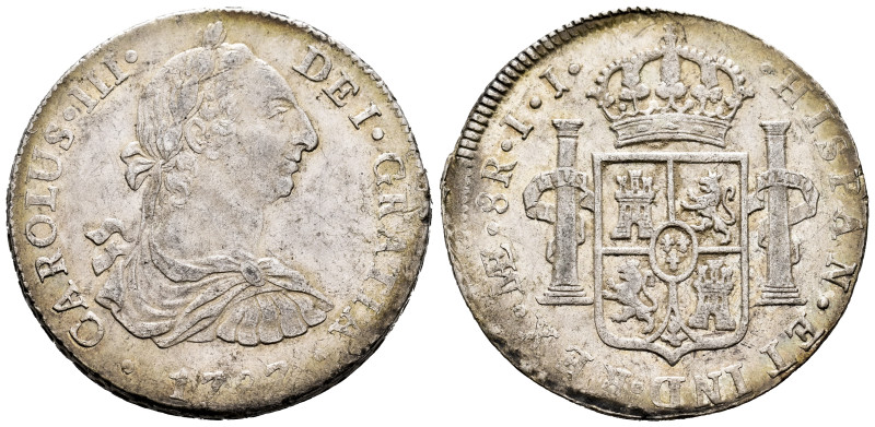 Charles III (1759-1788). 8 reales. 1787. Lima. IJ. (Cal-1058). Ag. 26,97 g. With...