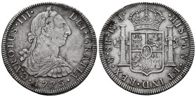 Charles III (1759-1788). 8 reales. 1773. Mexico. FM. (Cal-1106). Ag. 26,71 g. Inverted mintmark and assayers. Scarce. Choice VF. Est...300,00. 

Spa...
