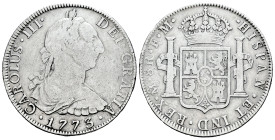 Charles III (1759-1788). 8 reales. 1773. Mexico. FM. (Cal-1107). Ag. 26,62 g. Choice F. Est...80,00. 

Spanish description: Carlos III (1759-1788). ...