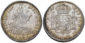 Charles III (1759-1788). 8 reales. 1773. Mexico. FM. (Cal-1107). Ag. 27,02 g. Choice VF. Est...150,00. 

Spanish description: Carlos III (1759-1788)...