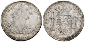 Charles III (1759-1788). 8 reales. 1778. Mexico. FF. (Cal-1117). Ag. 26,86 g. Soft tone. VF/Choice VF. Est...170,00. 

Spanish description: Carlos I...