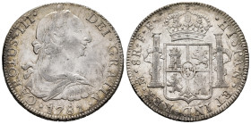 Charles III (1759-1788). 8 reales. 1781. Mexico. FF. (Cal-1121). Ag. 26,89 g. With some original luster remaining. Choice VF. Est...150,00. 

Spanis...