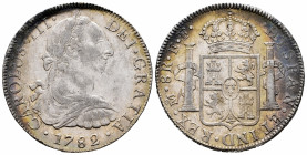 Charles III (1759-1788). 8 reales. 1782. Mexico. FF. (Cal-1122). Ag. 27,01 g. Slightly iridescent patina. With some original luster remaining. Choice ...
