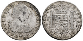 Charles III (1759-1788). 8 reales. 1780. Potosí. PR. (Cal-1178). Ag. 26,88 g. Choice VF/VF. Est...150,00. 

Spanish description: Carlos III (1759-17...