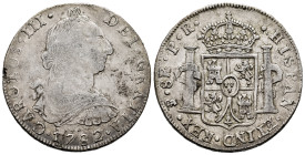 Charles III (1759-1788). 8 reales. 1782. Potosí. PR. (Cal-1182). Ag. 26,86 g. Almost VF/VF. Est...120,00. 

Spanish description: Carlos III (1759-17...