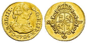Charles III (1759-1788). 1/2 escudo. 1786. Madrid. DV. (Cal-1280). Ag. 1,77 g. Faint scratches. Choice VF. Est...160,00. 

Spanish description: Carl...