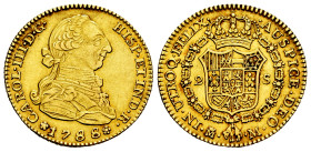 Charles III (1759-1788). 2 escudos. 1788. Madrid. M. (Cal-1578). Au. 6,72 g. Choice VF. Est...350,00. 

Spanish description: Carlos III (1759-1788)....