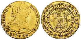 Charles III (1759-1788). 4 escudos. 1786. Madrid. DV. (Cal-1791). Au. 13,38 g. Minor nick on edge. Almost VF/VF. Est...700,00. 

Spanish description...
