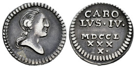 Charles IV (1788-1808). "Proclamation" medal. 1789. Barcelona. (H-12). (Vq-13075). Ag. 2,16 g. 16 mm. Engraver: J. Daroca. Choice VF. Est...50,00. 
...