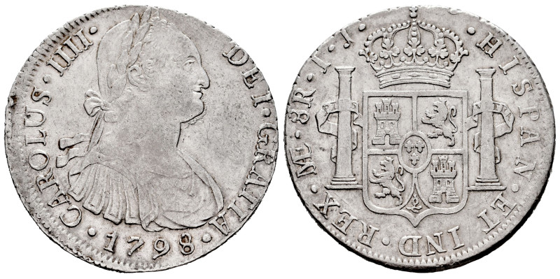 Charles IV (1788-1808). 8 reales. 1798. Lima. IJ. (Cal-916). Ag. 27,07 g. A good...