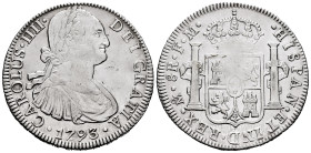 Charles IV (1788-1808). 8 reales. 1793. Mexico. FM. (Cal-955). Ag. 26,98 g. Choice VF. Est...120,00. 

Spanish description: Carlos IV (1788-1808). 8...
