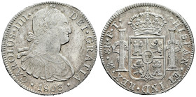Charles IV (1788-1808). 8 reales. 1803. Mexico. FT. (Cal-977). Ag. 26,87 g. With some original luster remaining. Attractive. Almost XF. Est...180,00. ...