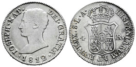 Joseph Napoleon (1808-1814). 4 reales. 1812. Sevilla. LA. (Cal-25). Ag. 5,93 g. Almost VF. Est...35,00. 

Spanish description: José Napoleón (1808-1...