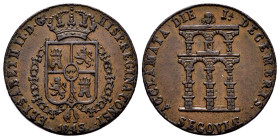 Elizabeth II (1833-1868). "Proclamation" medal. 1843. Segovia. (H-15). Ae. 4,20 g. Choice VF. Est...70,00. 

Spanish description: Isabel II (1833-18...