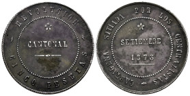Cantonal Revolution. 5 pesetas. 1873. Cartagena (Murcia). (Cal-Tipo 6). Ag. 28,65 g. Unmatched reverse. Dark patina. Almost XF. Est...350,00. 

Span...