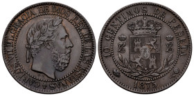 Carlos VII (1872-1876). 10 centimos. 1875. Oñate. (Cal-5). Ae. 10,08 g. Choice VF. Est...80,00. 

Spanish description: Centenario de la Peseta (1868...