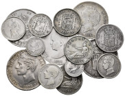Lot of 15 coins from Peseta Centenary. Interesting lot with a great variety of values and dates, ranging from the Provisional Government to the Second...