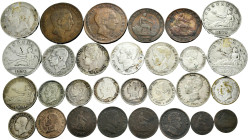 Lot of 29 coins of the Centenary of the Peseta; 11 are copper and 17 are silver. TO EXAMINE. Choice F/Almost XF. Est...120,00. 

Spanish description...