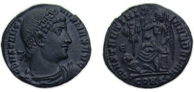 Rome Roman Empire AD 327-328 ∈ AE Follis - Constantinus I (CONSTANTINIANA DAFNE) Bronze Constantinopolis mint 3g AU RIC VII35 OCREric.7.cnp.35