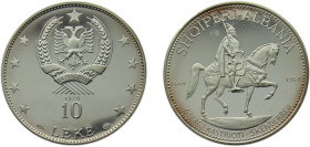 Albania Socialist Republic 1970 10 Lekë (Skanderbeg's Death) Silver (.999) Budapest mint 33.33g PF KM50