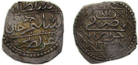 Algeria Ottoman Empire AH1222 (1807) ¼ Budju - Selim III Silver 3.4g XF KM48