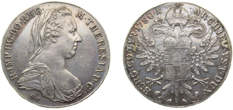 Austria Austrian Empire "1780" 1 Thaler - Maria Theresia, Morden restrikes Silve...