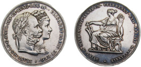 Austria Austrian Empire Austro-Hungarian Empire 1879 2 Gulden - Franz Joseph I (Silver Wedding Jubilee) Silver (.900) 24.7g AU XM5 Her824