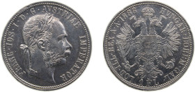 Austria Austrian Empire Austro-Hungarian Empire 1888 1 Florin - Franz Joseph I Silver (.900) Vienna mint 12.34g XF KM2222 Schön149