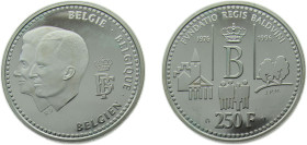 Belgium Kingdom 1996 250 Francs - Albert II (Baudouin Foundation) Silver (.925) Brussels mint 18.75g PF KM202 LABFM-209 Schön182