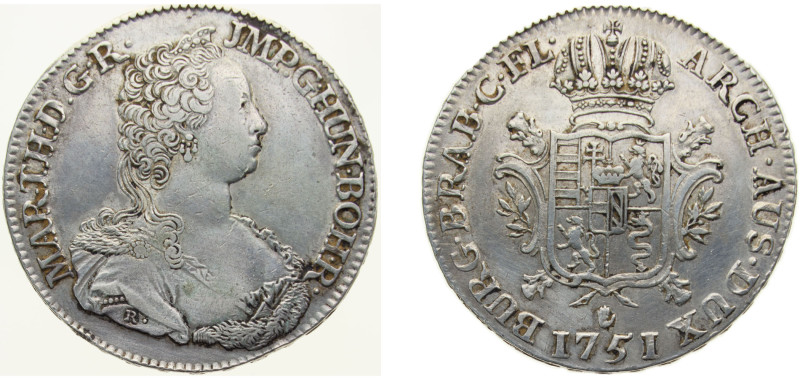 Belgium Austrian Netherlands Possession 1751 1 Ducaton - Maria Theresia (Type 1)...