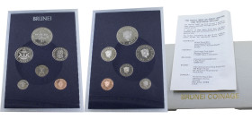 Brunei Sultanate 1979 Proof Sets - Hassanal Bolkiah, 5 Lots Copper-nickel Royal Mint PF