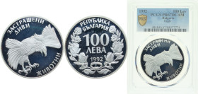 Bulgaria Republic 1992 Proof 100 Leva (Eagle) Silver (.925) Sofia mint 23.33g PCGS PR67 KM226