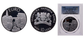 Bulgaria Republic 1999 10 Leva (Plovdiv House) Silver (.925) 23.33g PCGS PR68 KM249