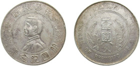 China Republic of China ND (1927) 1 Yuan (Memento: Birth of the Republic) Silver (.890) 27.3g XF Y318 Kann608 L&M48