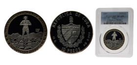 Cuba Second Republic 1997 10 Pesos (Colossus of Rhodes) Silver (.999) Empresa Cubana de Acuñaciones 15g PCGS PR67 KM596 JMAAAEE694