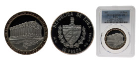 Cuba Second Republic 1997 10 Pesos (Temple of Artemis) Silver (.999) Empresa Cubana de Acuñaciones 15g PCGS PR69 KM594 JMAAAEE699