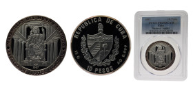 Cuba Second Republic 1997 10 Pesos (Statue of Jupiter) Silver (.999) 15g PCGS PR69 KM598 JMAAAEE698