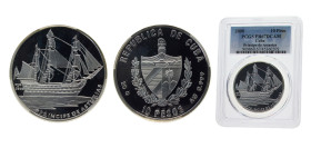 Cuba Second Republic 2008 10 Pesos (Principe de Asturias ship) Silver (.999) 20g PCGS PR67 KM904