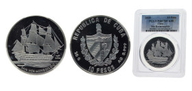 Cuba Second Republic 2008 10 Pesos (San Hermenegildo ship) Silver (.925) 20g PCGS PR67 KM906