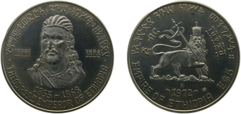 Ethiopia Empire 1964F-NI (1972) 5 Birr - Hailé Selassié I (Emperor Theodros II) ...