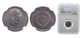 France First Empire 1808A ½ Franc - Napoleon I Silver (.900) Paris mint 2.5g NGC XF45 F177 Gad398 KM680