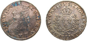 France Kingdom 1785 L 1 Écu - Louis XVI Scratches Silver (.917) Bayonne mint 29g XF Dy1708 GadR356a KM572 Dav ECT1334