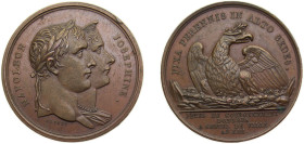 France First Empire 1804 Medal, Médaille des fêtes du couronnement de Napoléon et Joséphine à l’hôtel de ville de Paris Bronze 19.6g AU Br359