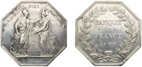 France First Republic 1800 Jeton, BANQUE DE FRANCE Silver 24.8g UNC