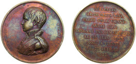 France Kingdom 1832 Medal - Napoleon II, 1834 Napoleon II Rulers of France Bronze 56.4g AU Forrer 344